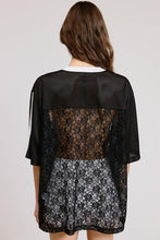 Load image into Gallery viewer, Lace jersey -black
