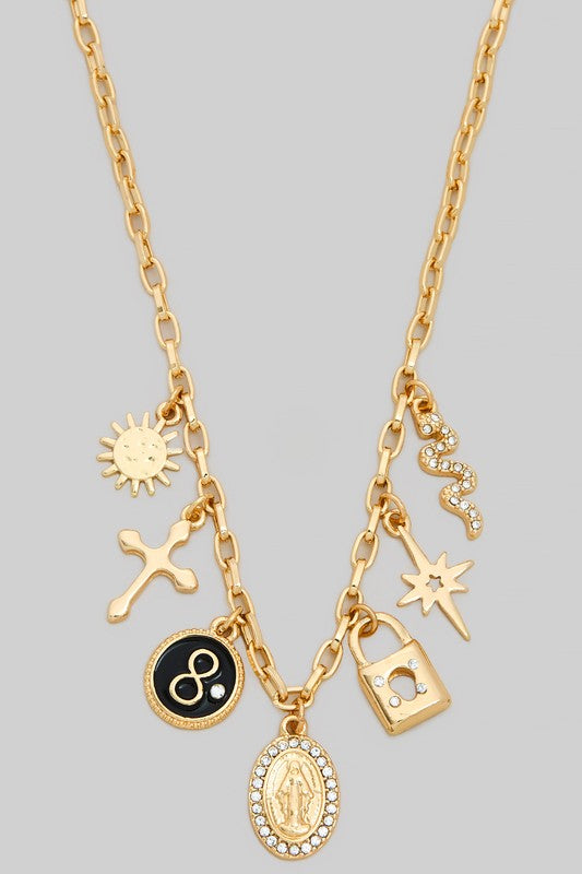 8 ball charm necklace