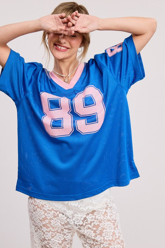 V sporty jersey