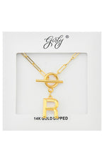 Load image into Gallery viewer, Front clasp letter necklace
