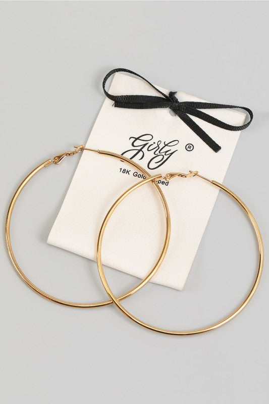 Classy gold hoops 18k gold dipped