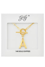 Load image into Gallery viewer, Front clasp letter necklace
