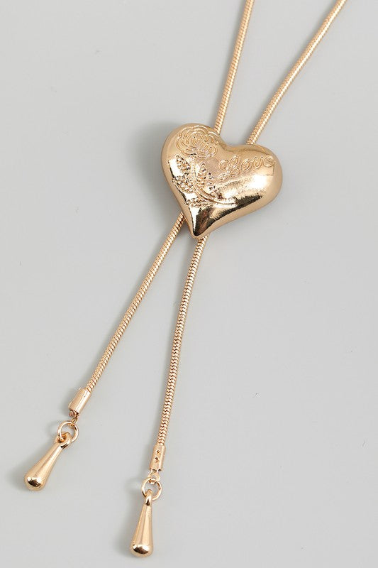 Heart bolo tie