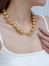 Load image into Gallery viewer, Golden ball and chain necklace
