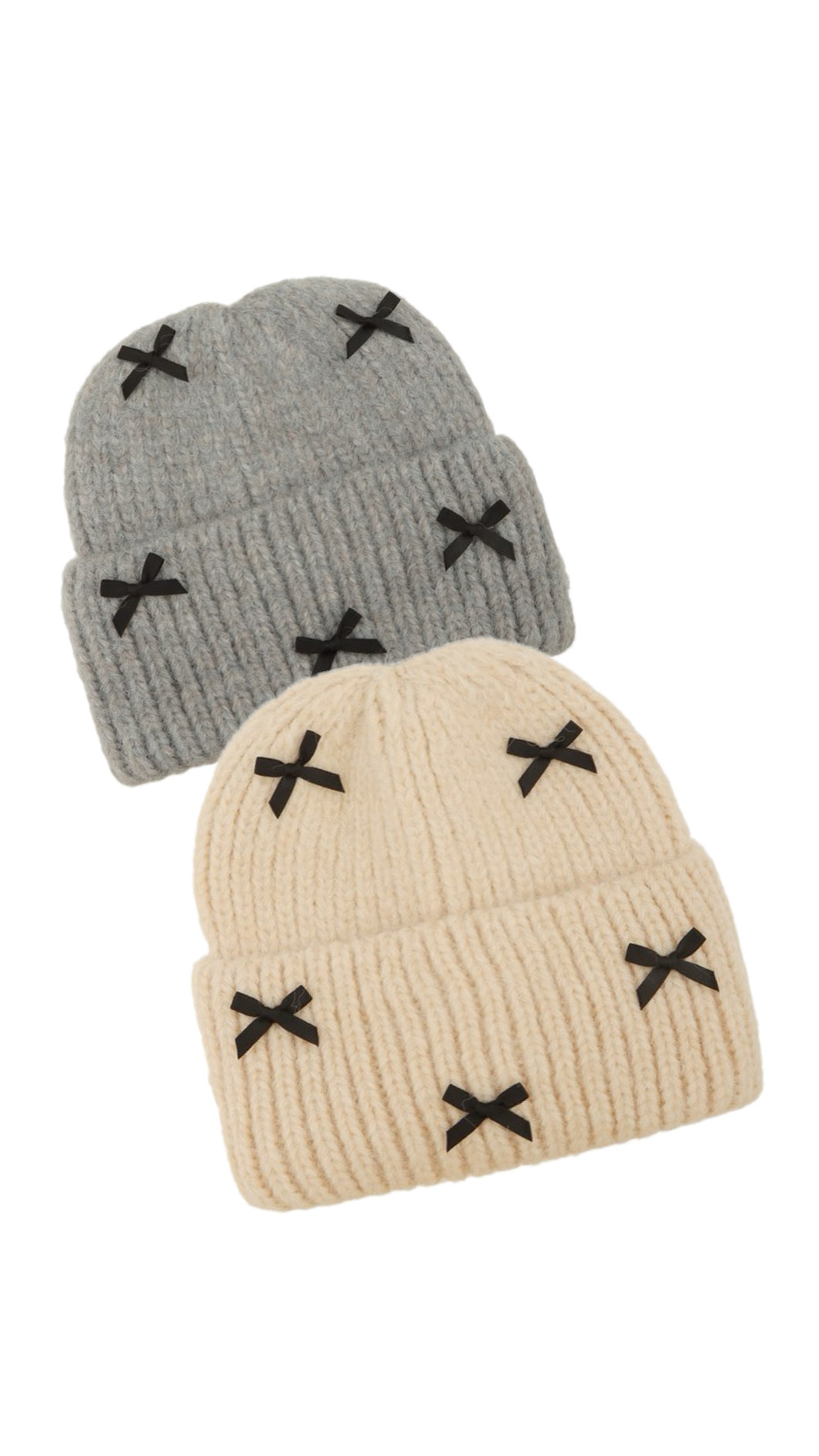 Bow detail beanie