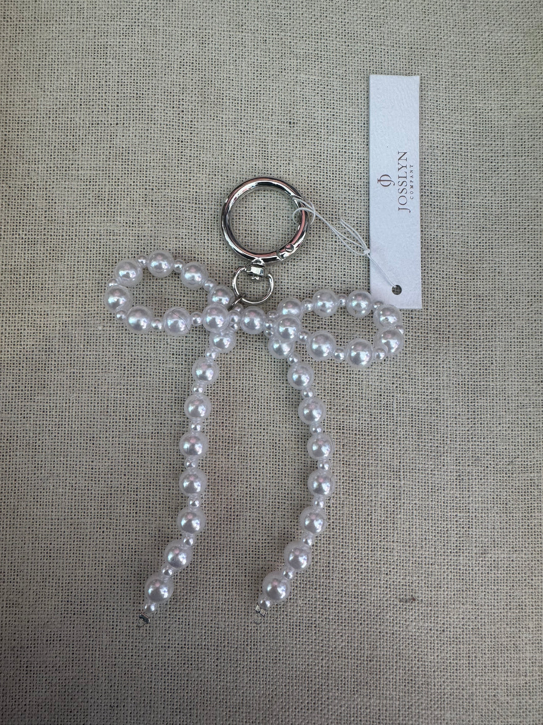 Pearl boy keychain charm