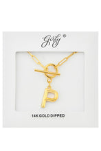 Load image into Gallery viewer, Front clasp letter necklace
