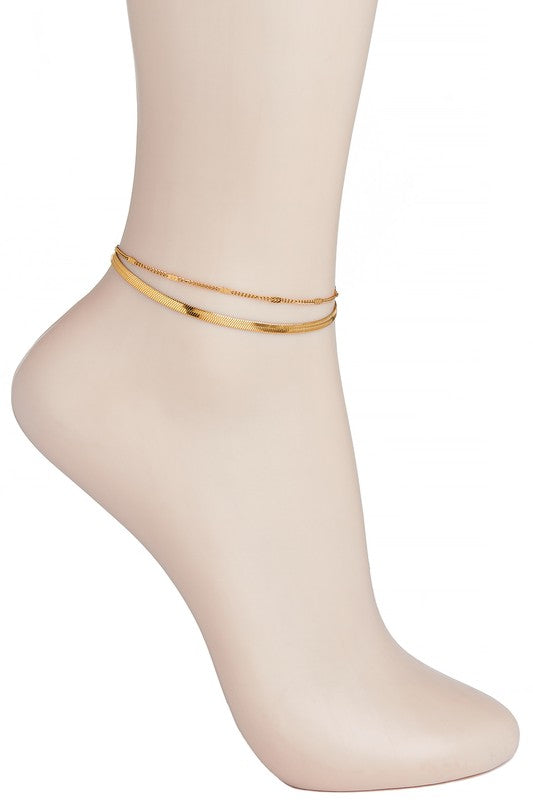 Snake chain anklet